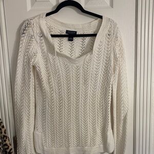 Ann Taylor Women's Cream Knit Sweater